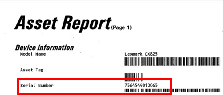 Finding your serial number of your device