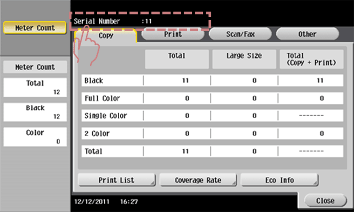 Finding your serial number of your device